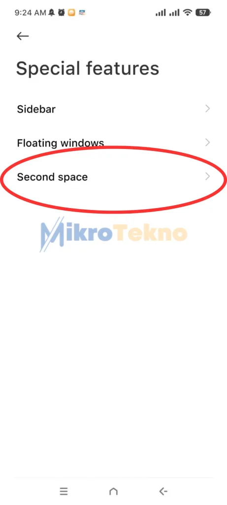 Cara membuat ruang kedua di Xiaomi